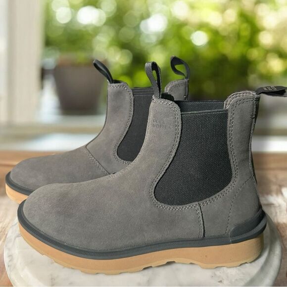 NEW Sorel Hi Line Chelsea Waterproof Suede Boot OUARRY TAWNY BUFF NL4870-052 - Picture 4 of 11